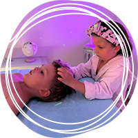 Bain enveloppé bébé